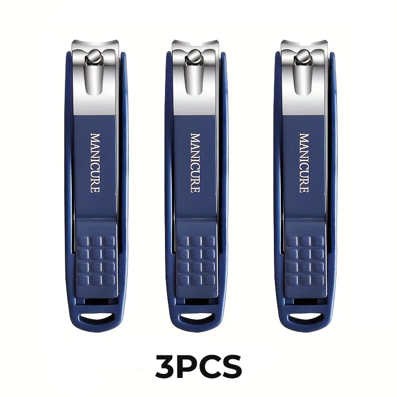 Stainless Steel Nail Clippers Manicure Tools Large Opening Nail Trimmer Anti Splash Design Sharp Edge Christmas Gift