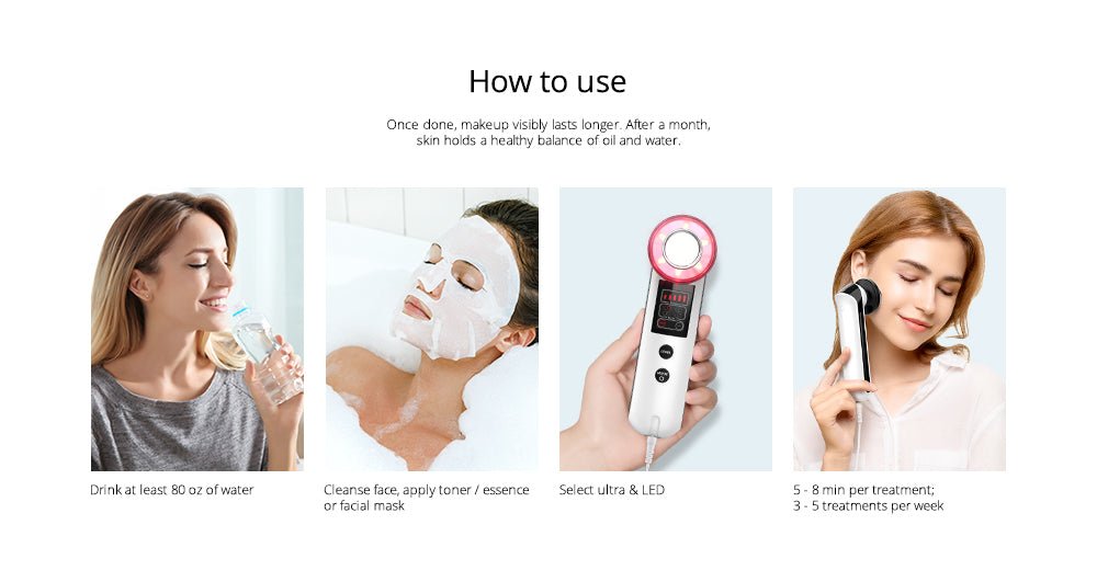 Shape Tactics Handheld Photon Ultrasonic Facial Cleanser - Renee Lane Company