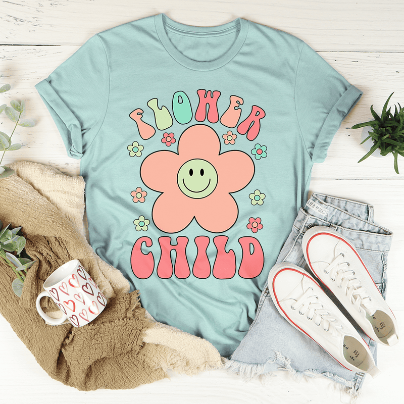 Smiley Flower Child T-Shirt - Renee Lane Company