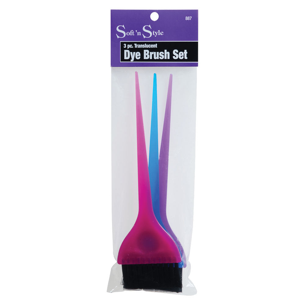 Soft 'N Style 3pc Translucent Dye Brush Set - Renee Lane Company