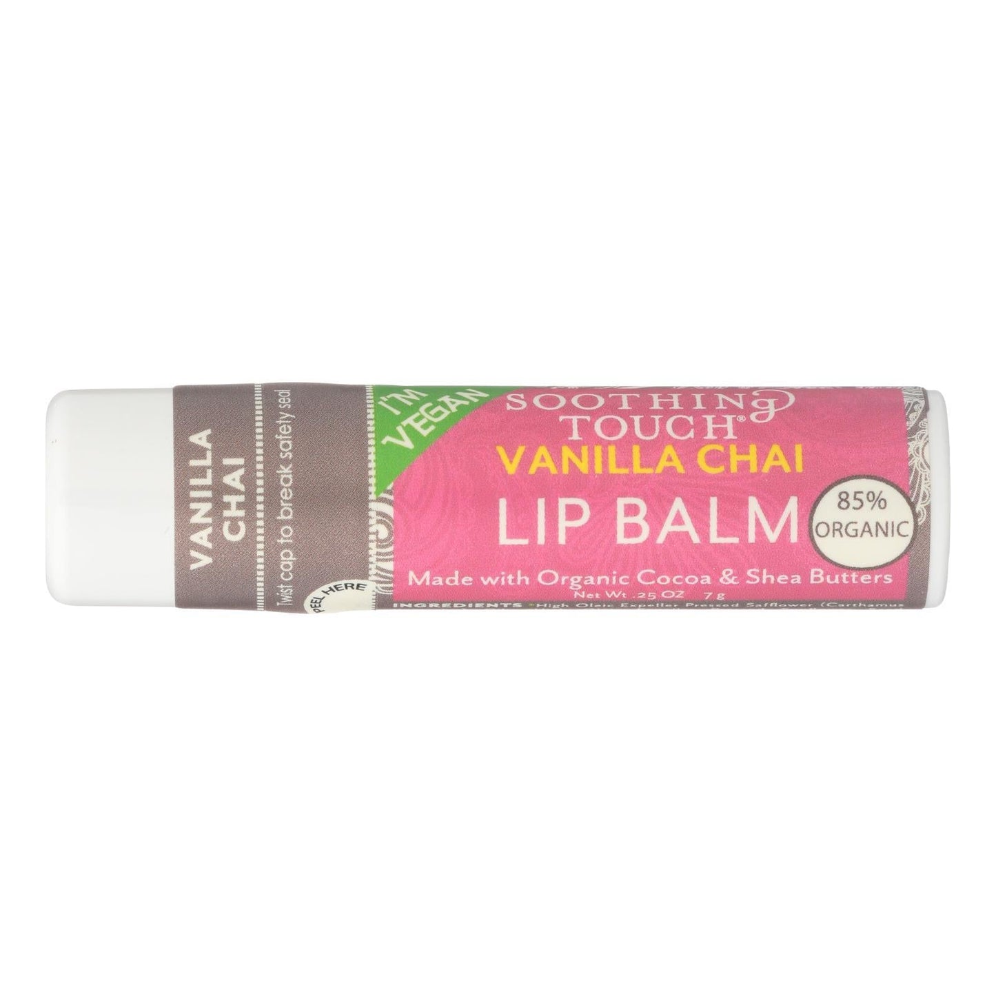 Soothing Touch Lip Balm - Vegan Vanilla Chai - Case Of 12 - .25 Oz - Renee Lane Company