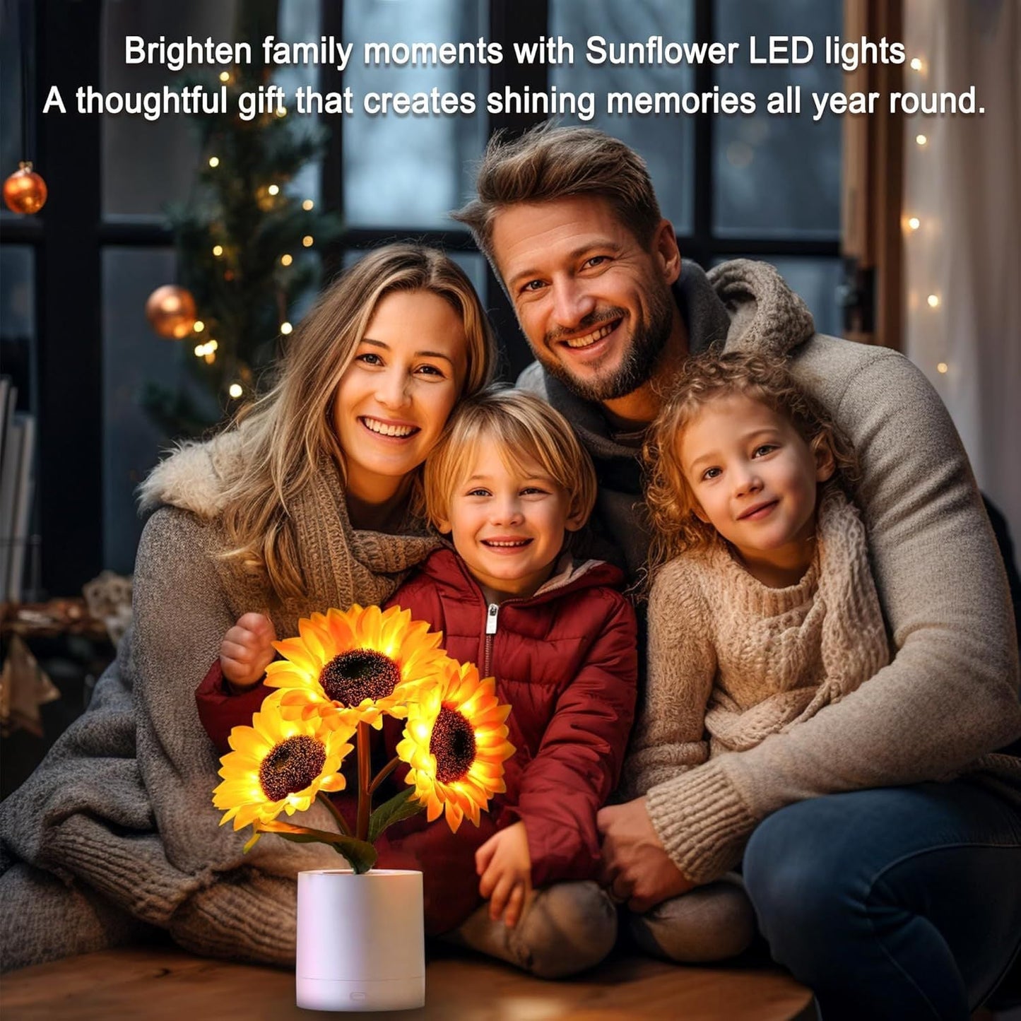 Sunflower Flower Lamp Gifts for Birthday Valentines Mothers Day Gifts for Women Mom Grandma Girlfriend Friend Wife Anniversary Birthday, Bedroom Bar Coffee Shop Sunflower Light Lamp Decor - Renee Lane Company