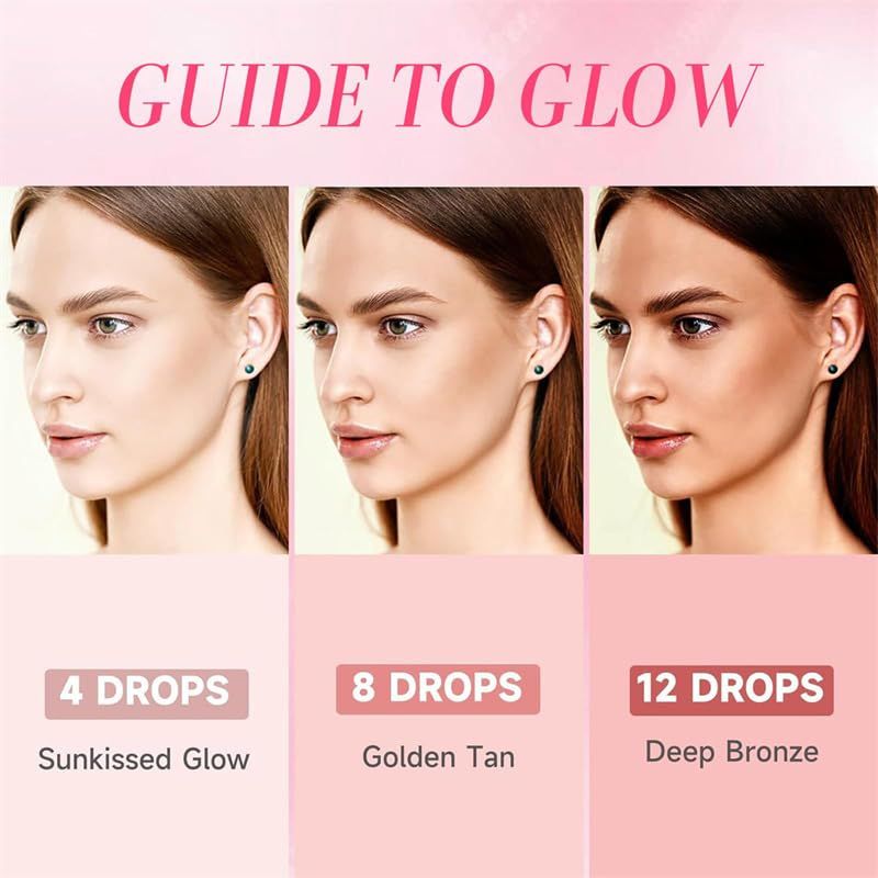 Sunless Tanning Drops - Natural Oral Solution for a Beautiful Glow Without Sun Exposure - Renee Lane Company