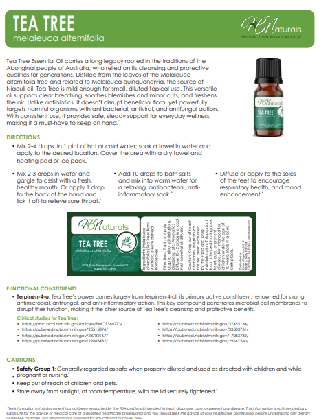 Tea Tree Essential Oil - Renee Lane Company