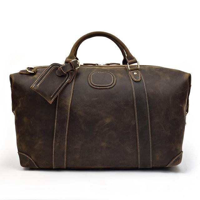 The Eira Duffle Bag | Vintage Leather Weekender - Renee Lane Company