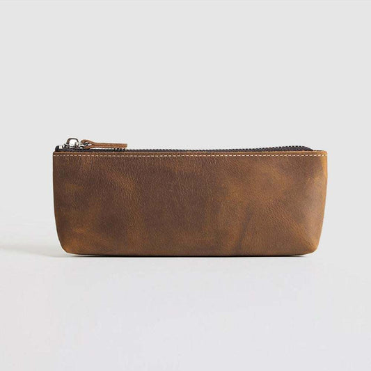 The Pallavi | Handmade Leather Pencil Case - Leather Makeup Bag - Renee Lane Company