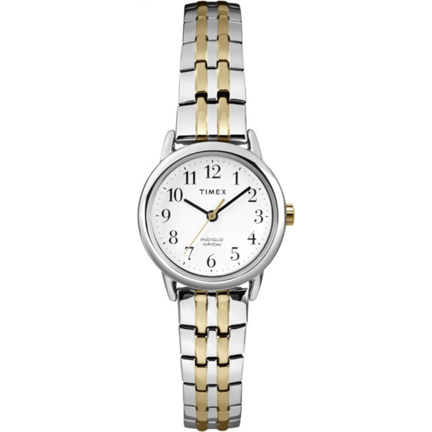 Timex Womens Easy Reader 25mm Watch – Silver-Tone Case White Dial with Two-Tone Expansion Band - Renee Lane Company