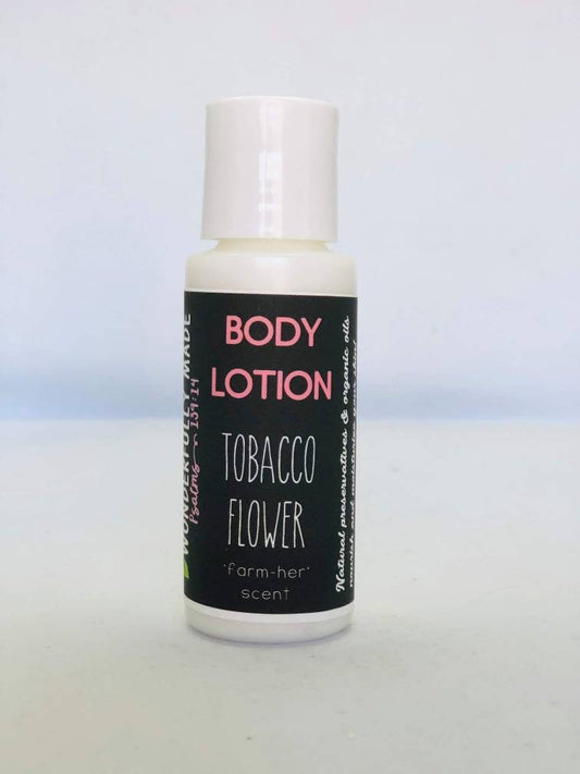 Tobacco Flower Lotion/Natural Preservative / herbal / hand lotion / Calendula / travel size lotion / novelty woman gift / handmade / organic - Renee Lane Company