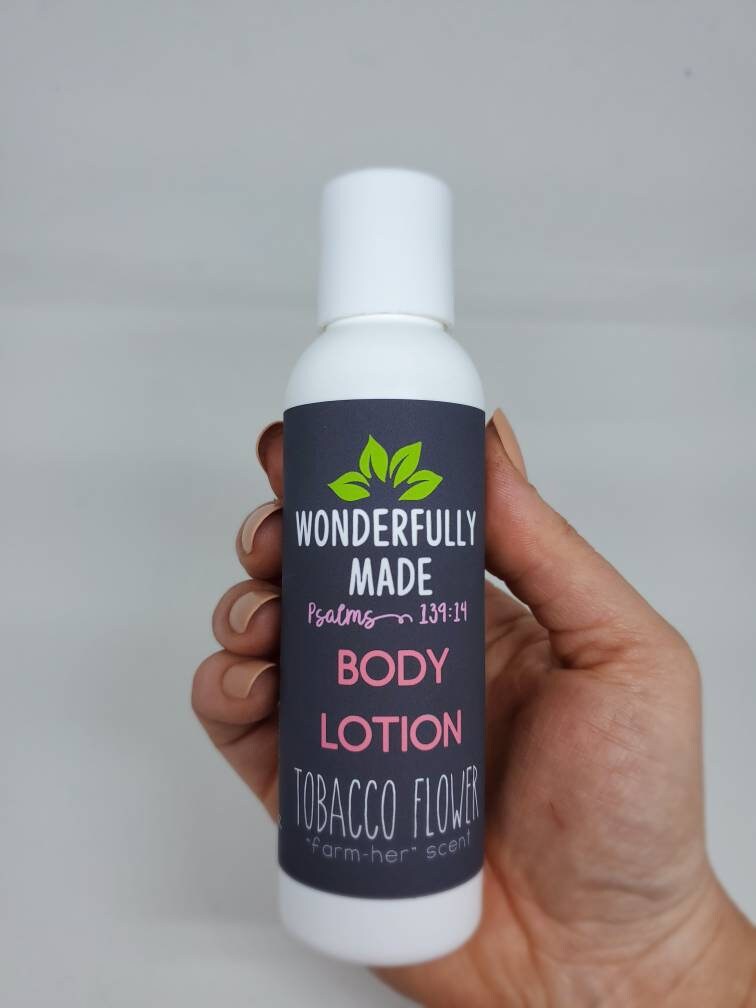 Tobacco Flower Lotion/Natural Preservative / herbal / hand lotion / Calendula / travel size lotion / novelty woman gift / handmade / organic - Renee Lane Company