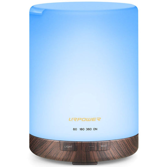 URPOWER 2nd Gen 300ml Aroma Essential Oil Diffuser Night Light Ultrasonic Air Cool Mist Humidifier with AUTO Shut Off and 6-7 Hours Continuous Diffusing and 4 Timer Settings for Home Office Yoga Spa - Renee Lane Company