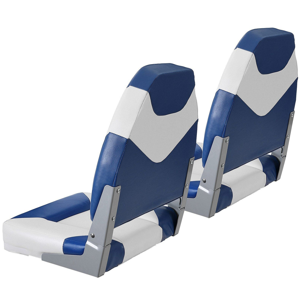 VEVOR Boat Seats, 21.85" High Back Boat Seat, Folding Boat Chair with Thickened Sponge Padding and Hinge, Fold-Down Boat Captain Chairs for Fishing Boat, Sightseeing Boat, Speedboat, Canoe, 2-Pack - Renee Lane Company