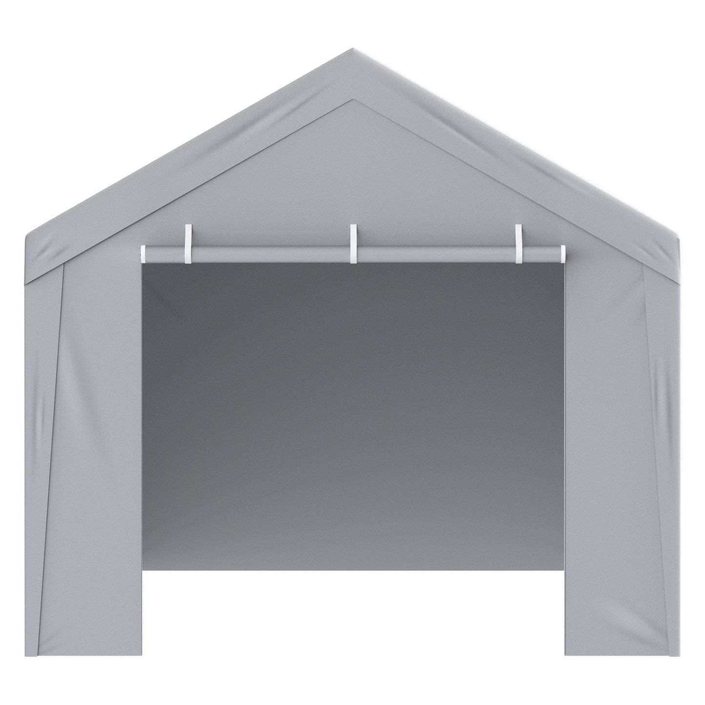 VEVOR Carport Replacement Canopy Cover Top + Side Wall 10 x 20 ft, Garage Tent Shelter Tarp Heavy-Duty Waterproof & UV Protected, Easy Installation with Ball Bungees,White (Frame Not Included) - Renee Lane Company