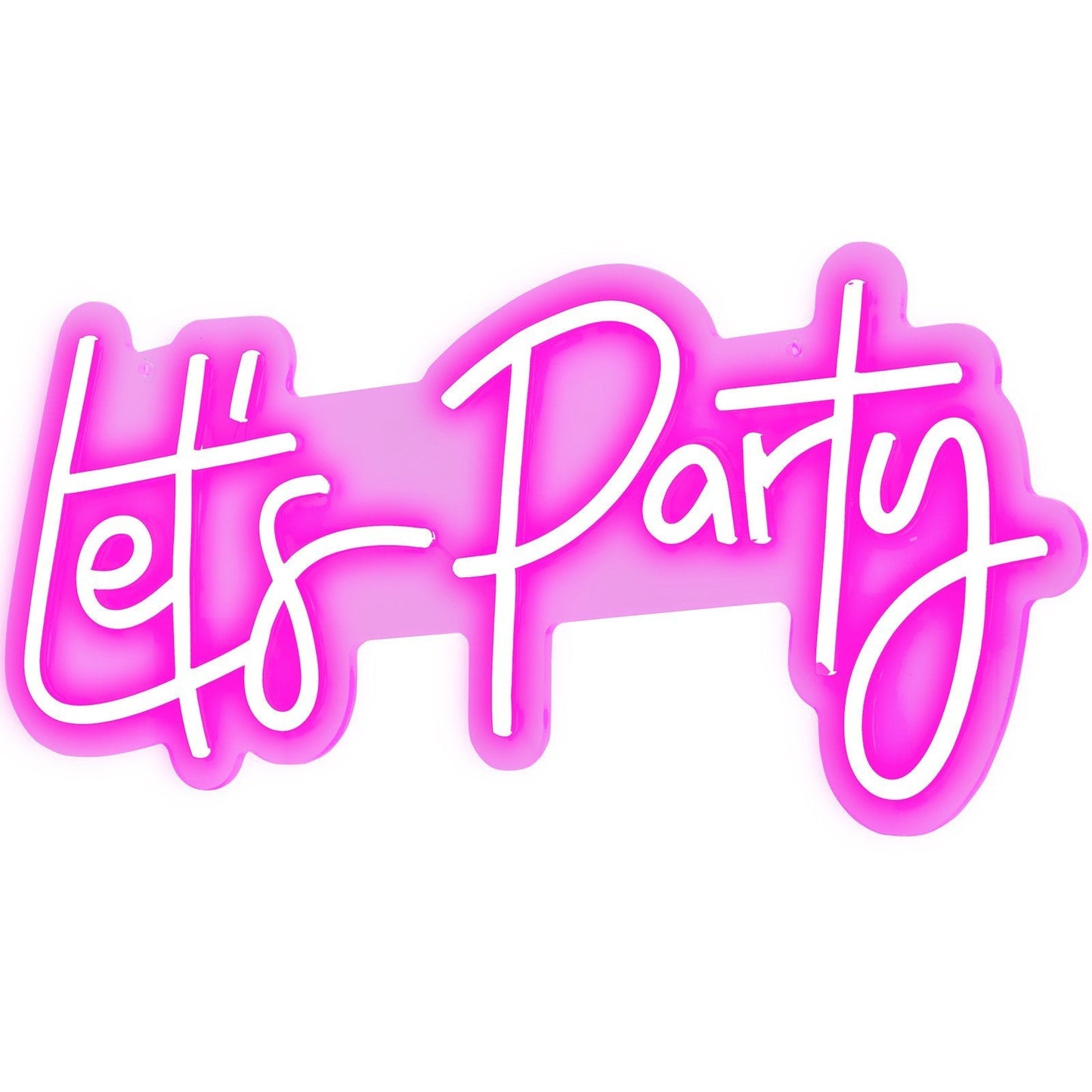 VEVOR Let's Party Neon Sign, 23"X10" Neon Sign for Wall Decor, Adjustable Brightness Pink Neon Light Sign with Remote Control and Power Adapter, for Party/Wedding Celebration/Home Decoration - Renee Lane Company