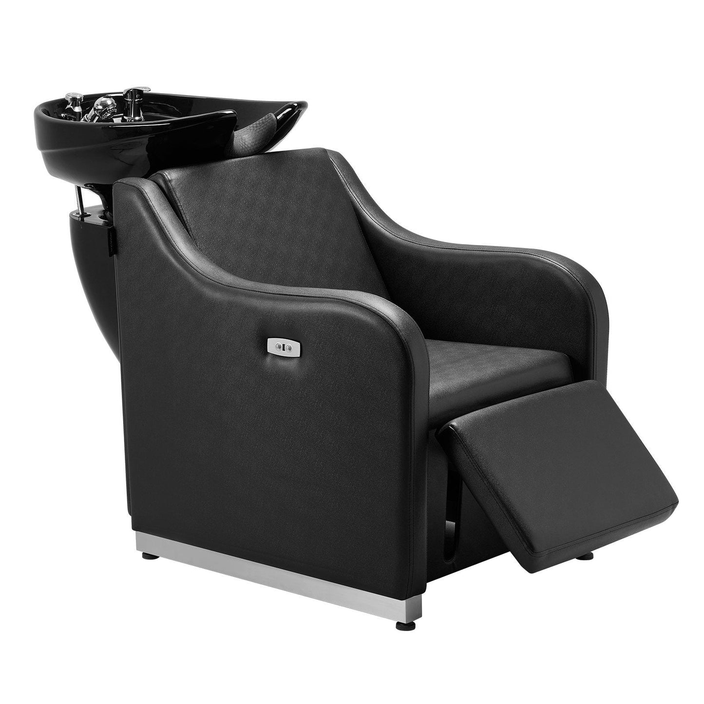VEVOR Shampoo Backwash Chair, 661.4LBS Loading Barbershop Hair Washing Station with Electric Adjustable Footrest & Ceramic Bowl, Backwash Salon Shampoo Chair, Beauty Spa Hairdressing Massage Equipment - Renee Lane Company
