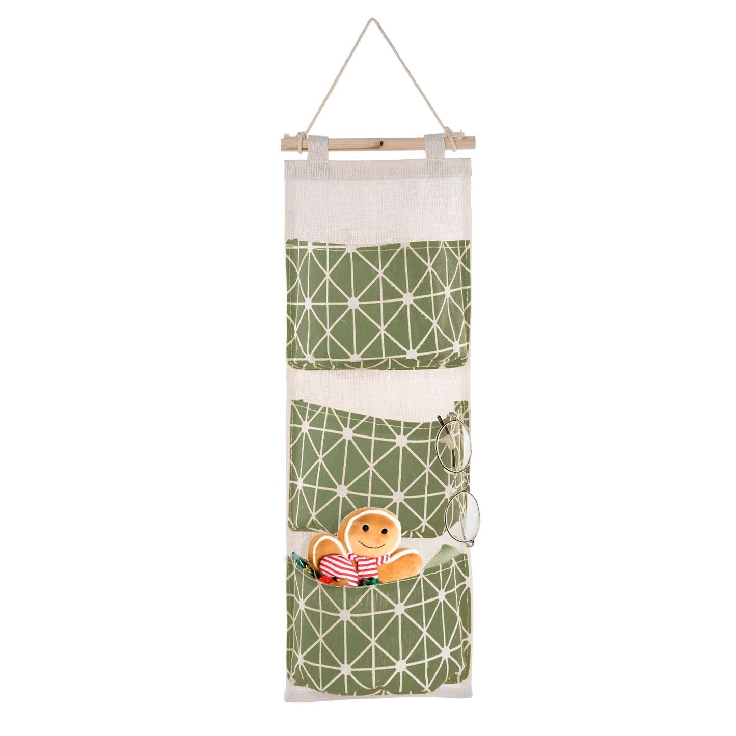 Wall Mounted Storage Bag Door Closet Hanging Storage Bag Organizer Waterproof 3 Pockets Pouch - Renee Lane Company