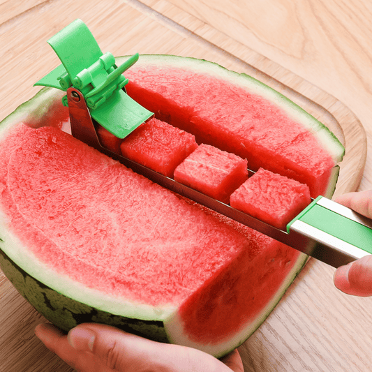Watermelon Cutter Stainless Steel Windmill Design Cut Watermelon Kitchen Gadgets Salad Fruit Slicer Cutter Tool - Renee Lane Company