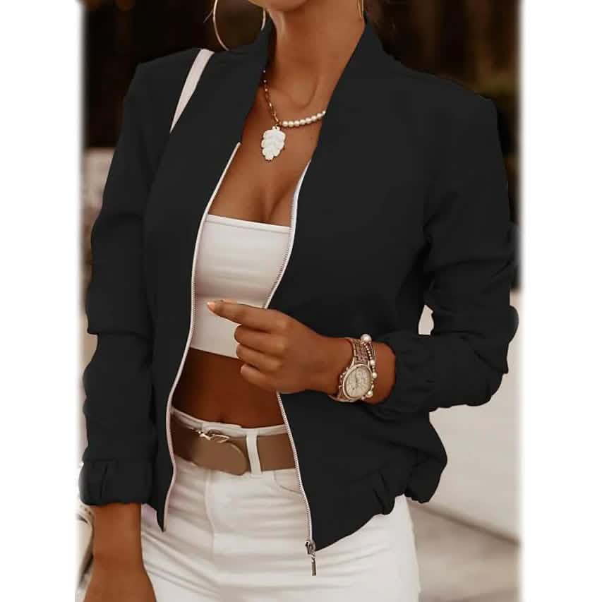 Women's Bomber Jacket Casual - Renee Lane Company