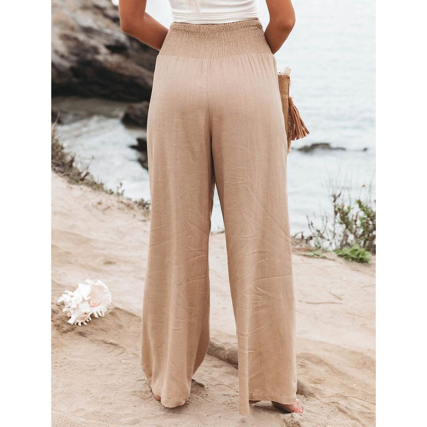 Women's High Waist Loose Wide Leg Pants - Renee Lane Company