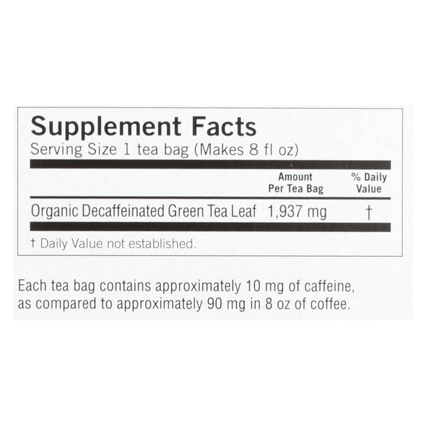 Yogi Organic Green Tea Caffeine Free - 16 Tea Bags - Case Of 6 - Renee Lane Company