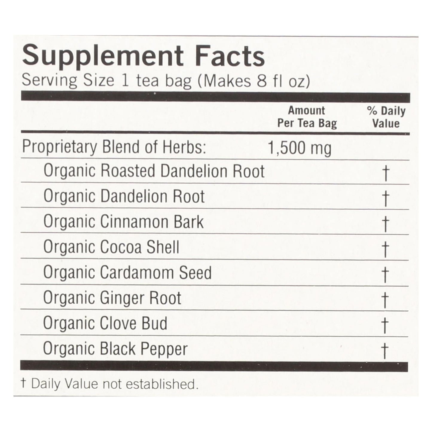 Yogi Tea - Organic - Roasted Dandelion Spice Detox - 16 Tea Bags - 1 Case - Renee Lane Company