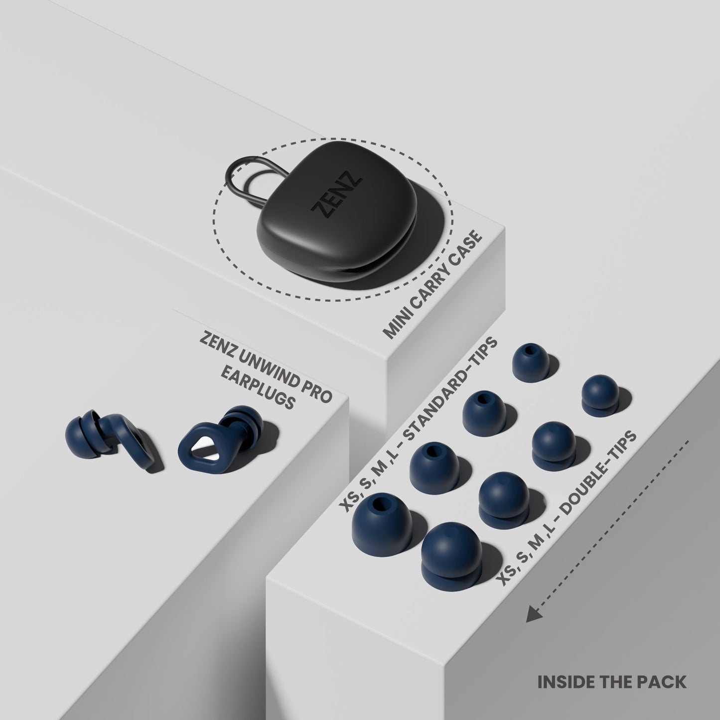 ZENZ - Unwind Pro Earplugs - Lagoon Navy - Renee Lane Company