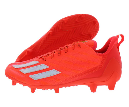 adidas Adizero Cleats Mens Shoes Size 8.5 Color: Solar Red/Silver Metallic/Core Black-Red - Renee Lane Company