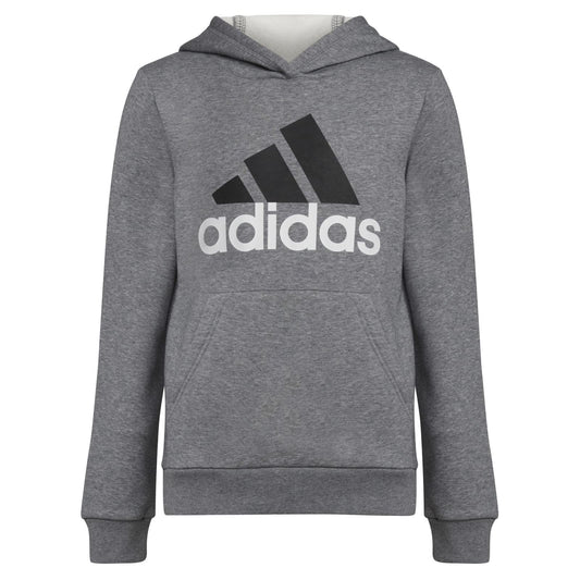adidas Boys Chop Pullover Hoodie Charcoal Grey Heather Small (8) - Renee Lane Company