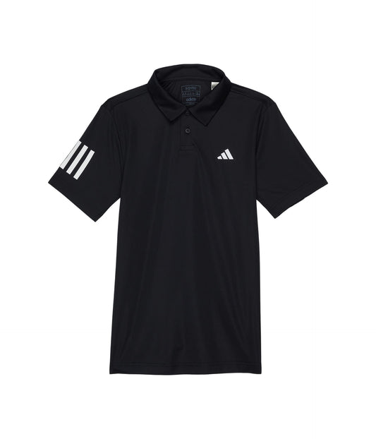 adidas Boys Club Tennis 3-Stripes Polo Shirt Black (2023) Large - Renee Lane Company