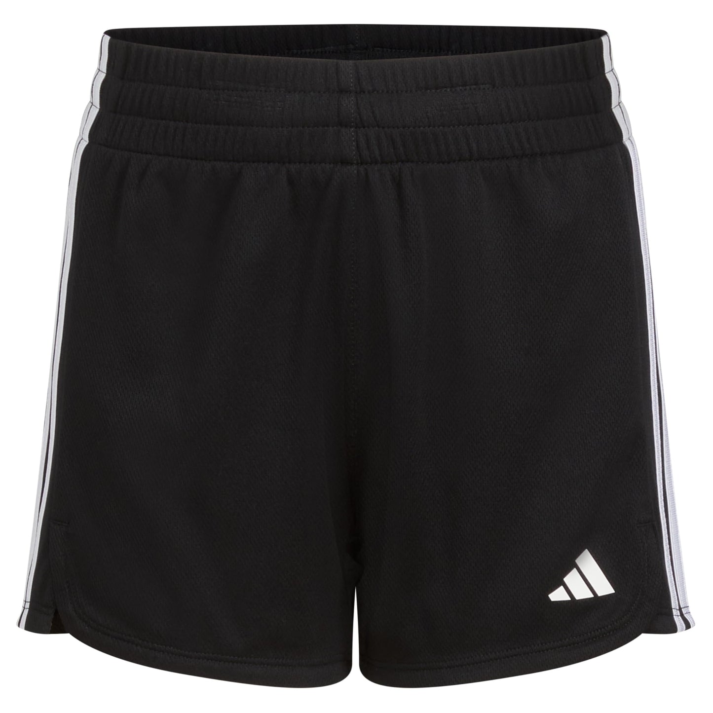 adidas Girls Plus Size 3-Stripes Mesh Shorts Black New - Renee Lane Company