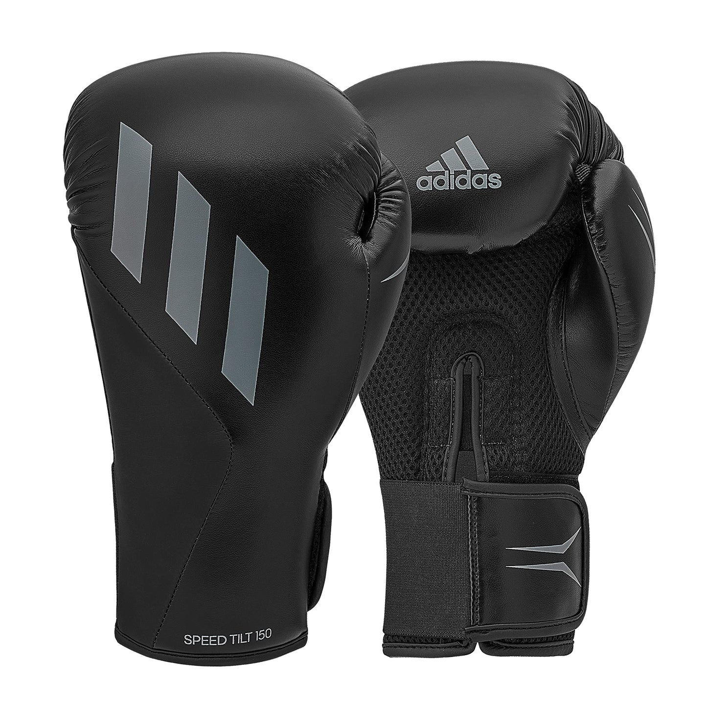 adidas Herren Tilt 150 Boxhandschuhe Schwarz/Grau 8 oz EU - Renee Lane Company