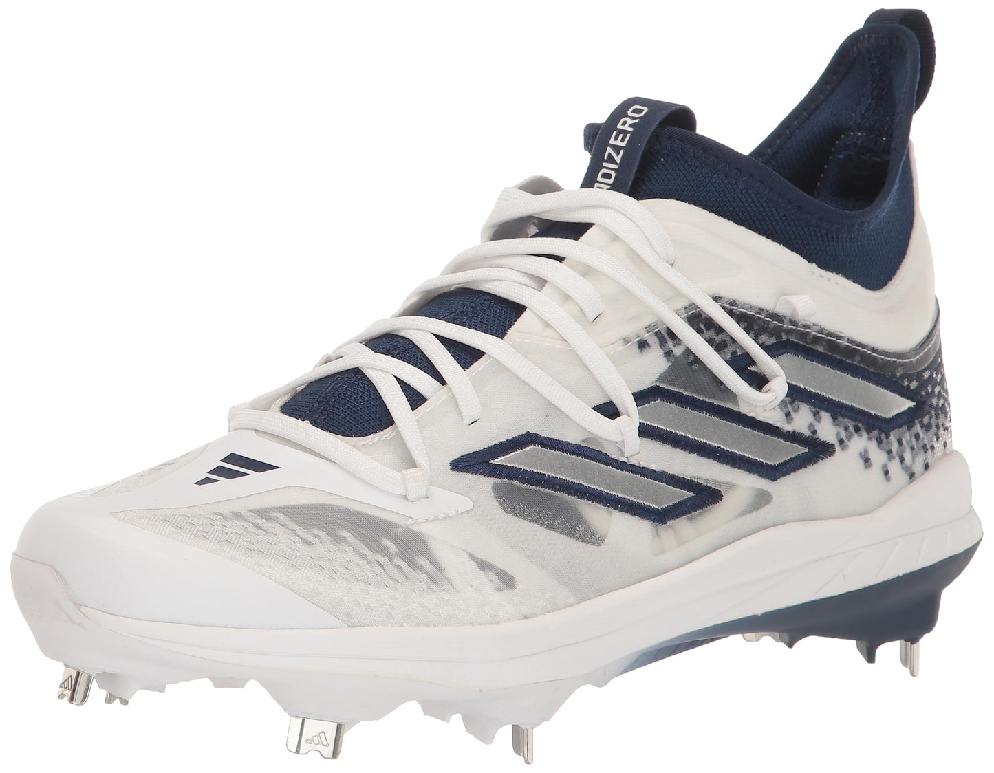 adidas Mens Adizero Afterburner 9 NWV Sneaker Team Navy Blue/Silver Metallic/White 14 - Renee Lane Company