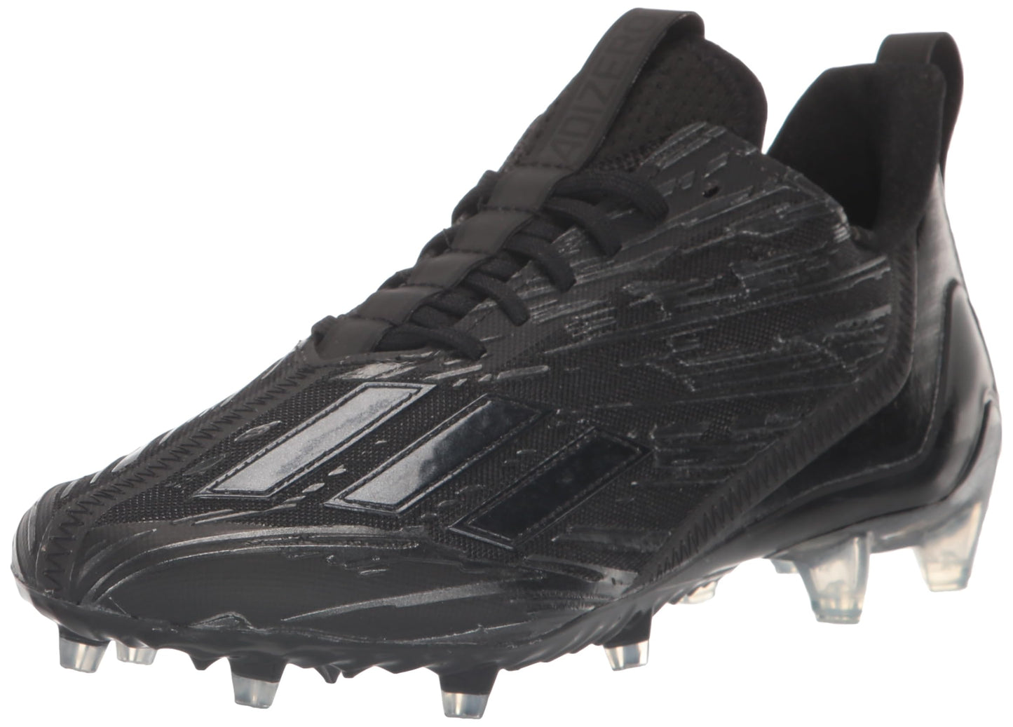 adidas Mens Adizero Football Shoe Black/Black/Black 8 - Renee Lane Company