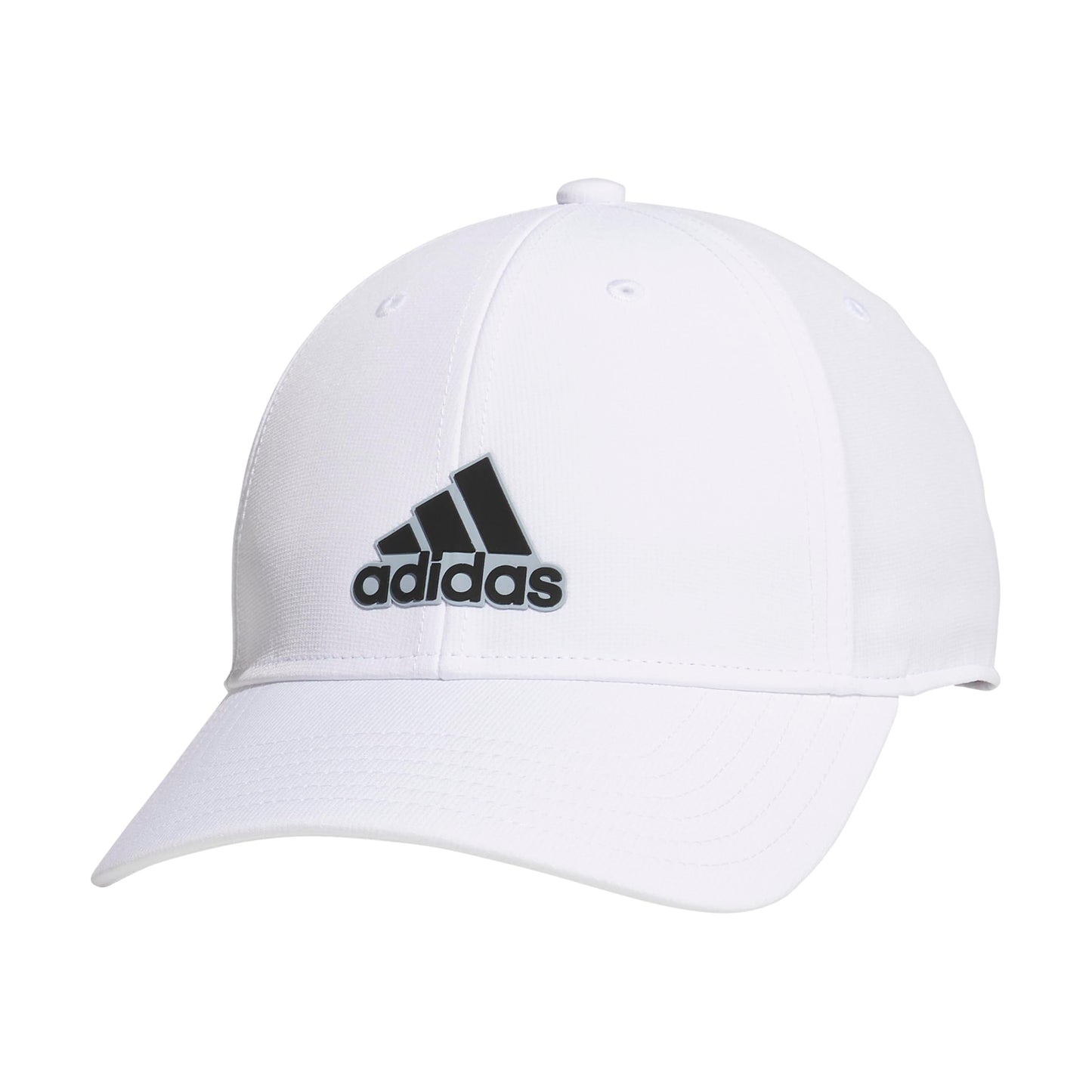 adidas Mens Alliance Medium Crown Structured Adjustable Fit Strapback Hat White/Light Grey/Black - Renee Lane Company