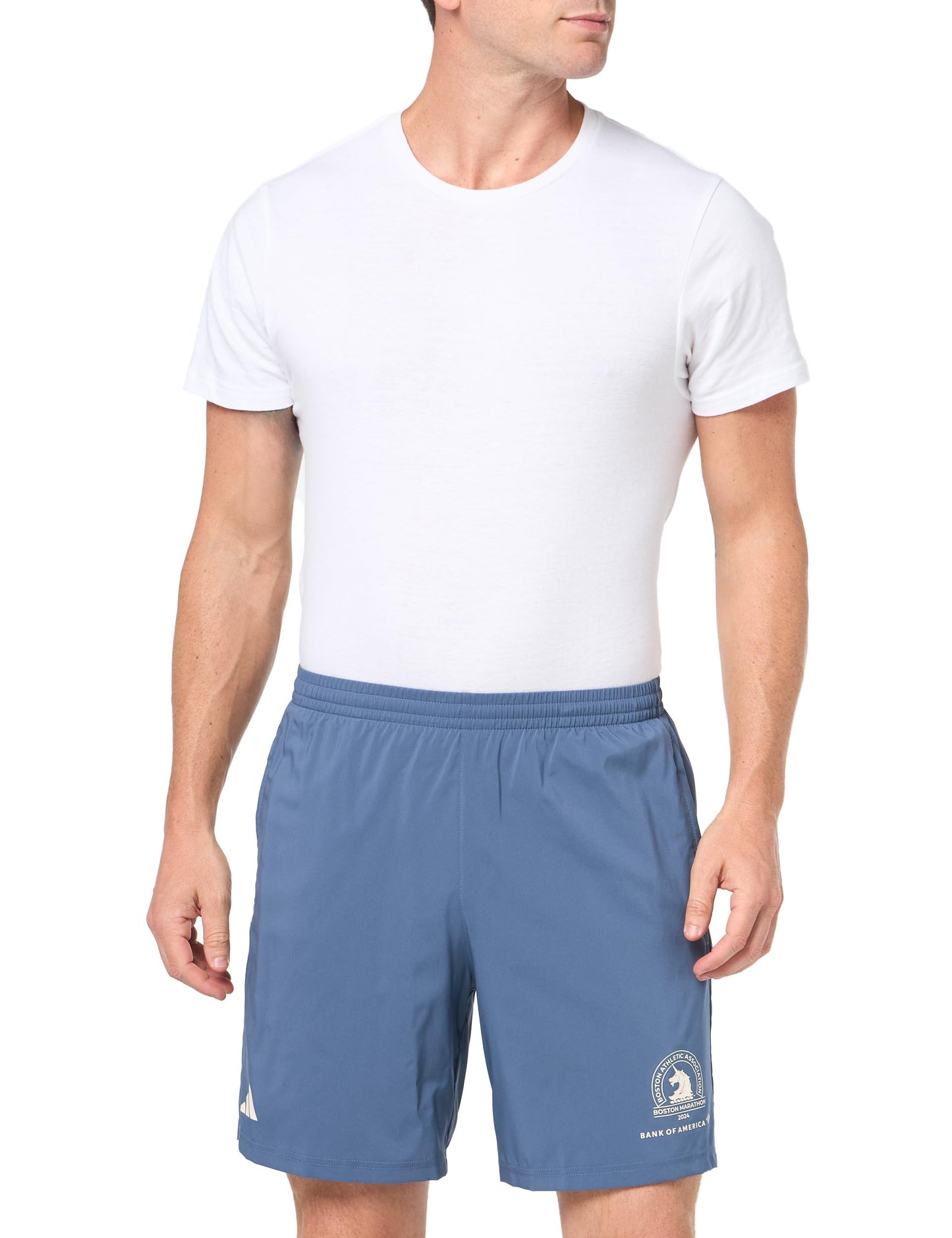 adidas Mens Boston Marathon 2024 Own The Run 5-Inch Shorts Preloved Ink Medium/7" Inseam - Renee Lane Company