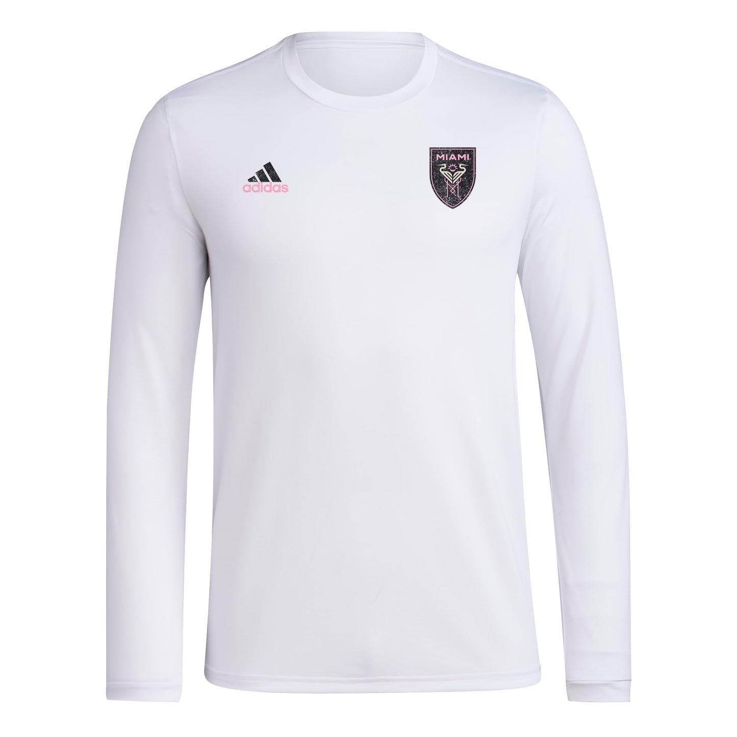 adidas Mens CF Long Sleeve Pre-Game T-Shirt White/Club Inter De Futbol Miami 3X-Large - Renee Lane Company