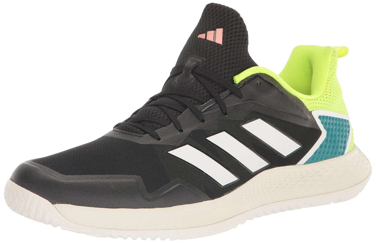 adidas Mens Defiant Speed Sneaker Core Black/White/Lucid Lemon 9 - Renee Lane Company