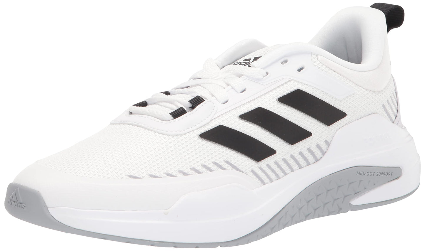 adidas Mens Dlux Trainer Running Shoe White/Core Black/Halo Silver 10 - Renee Lane Company
