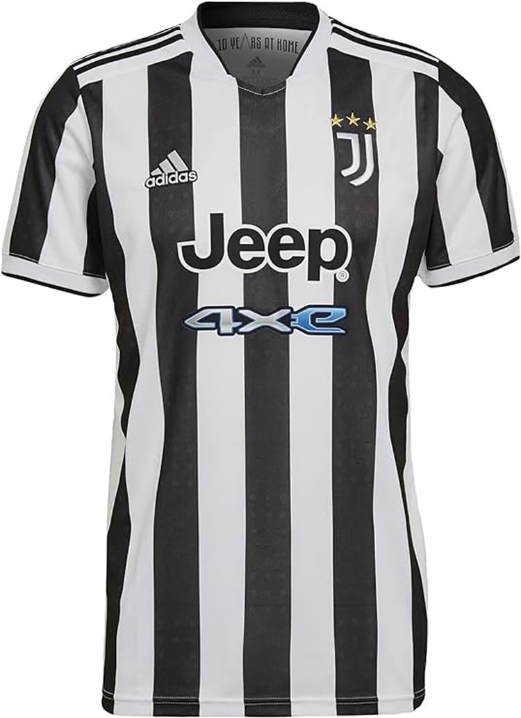 adidas Mens Juventus 2021-22 Home Jersey (Small White/Black) - Renee Lane Company