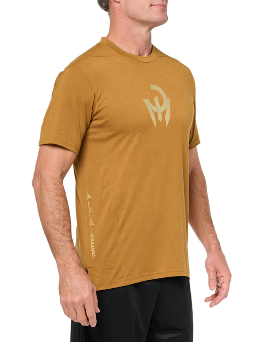adidas Mens Mahomes Designed 4 Training T-Shirt Bronze Strata X-Large - Renee Lane Company