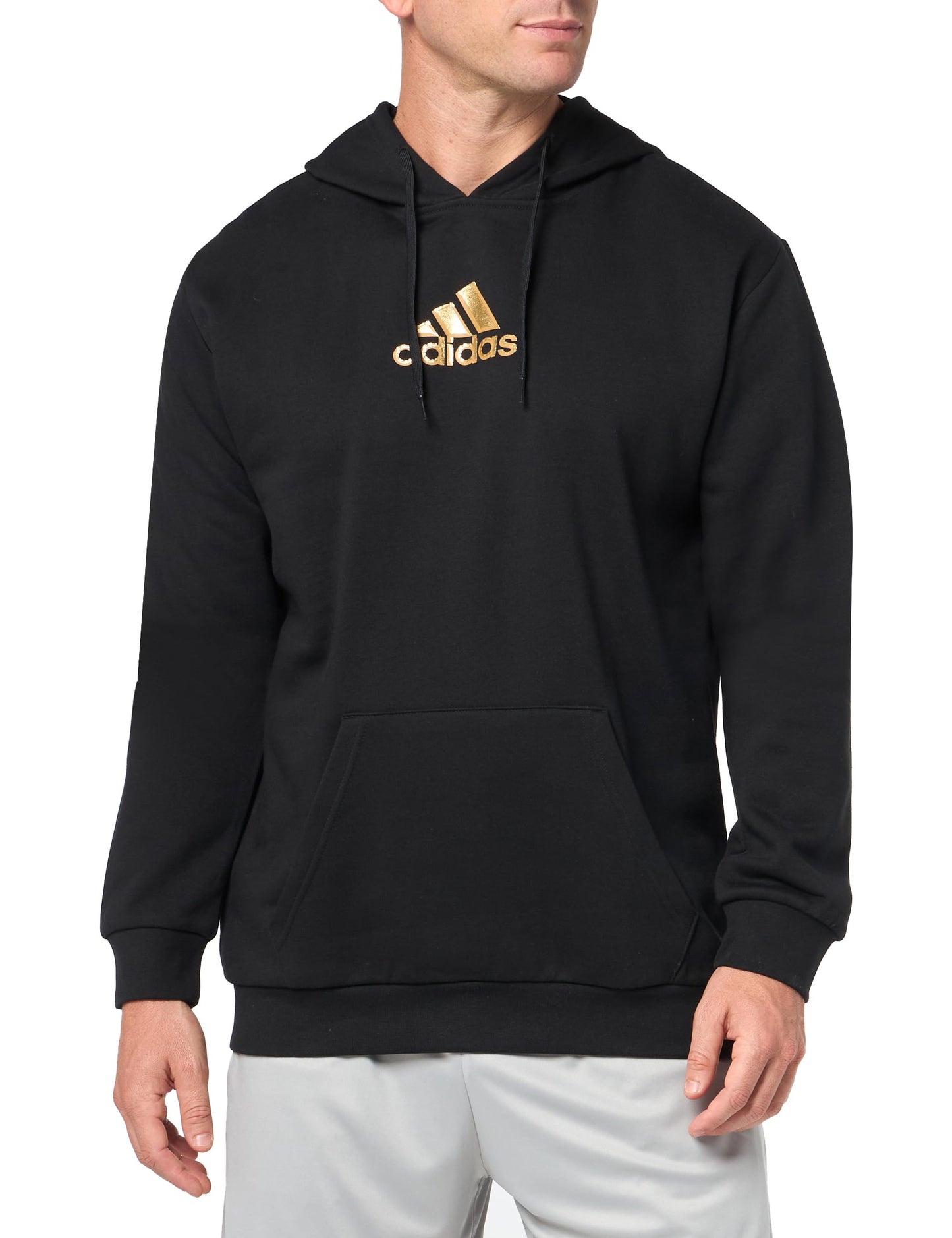 adidas Mens Metallic Graphic Hoodie Black Small - Renee Lane Company