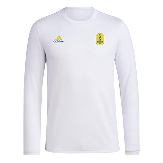 adidas Mens SC Long Sleeve Pre-Game T-Shirt White/Nashville Soccer Club 3X-Large - Renee Lane Company