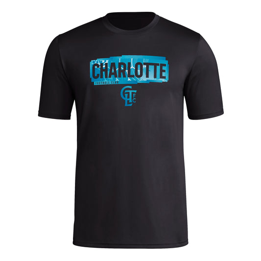 adidas Mens Short Sleeve Pre-Game T-Shirt Black/Charlotte Fc 3X-Large - Renee Lane Company