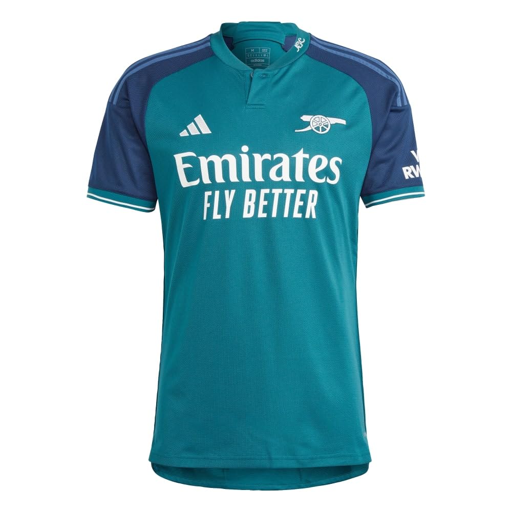 adidas Mens Soccer Arsenal 23/24 Third Jersey - A Fan Jersey with a Vintage Arsenal Look Made with Recycled Materials (Medium) - Renee Lane Company