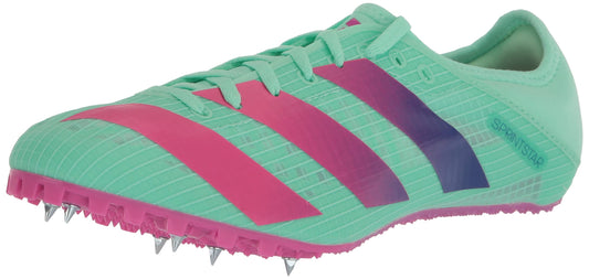 adidas Mens Sprintstar Track and Field Shoe Pulse Mint/Lucid Blue/Lucid Fuchsia 10.5 - Renee Lane Company