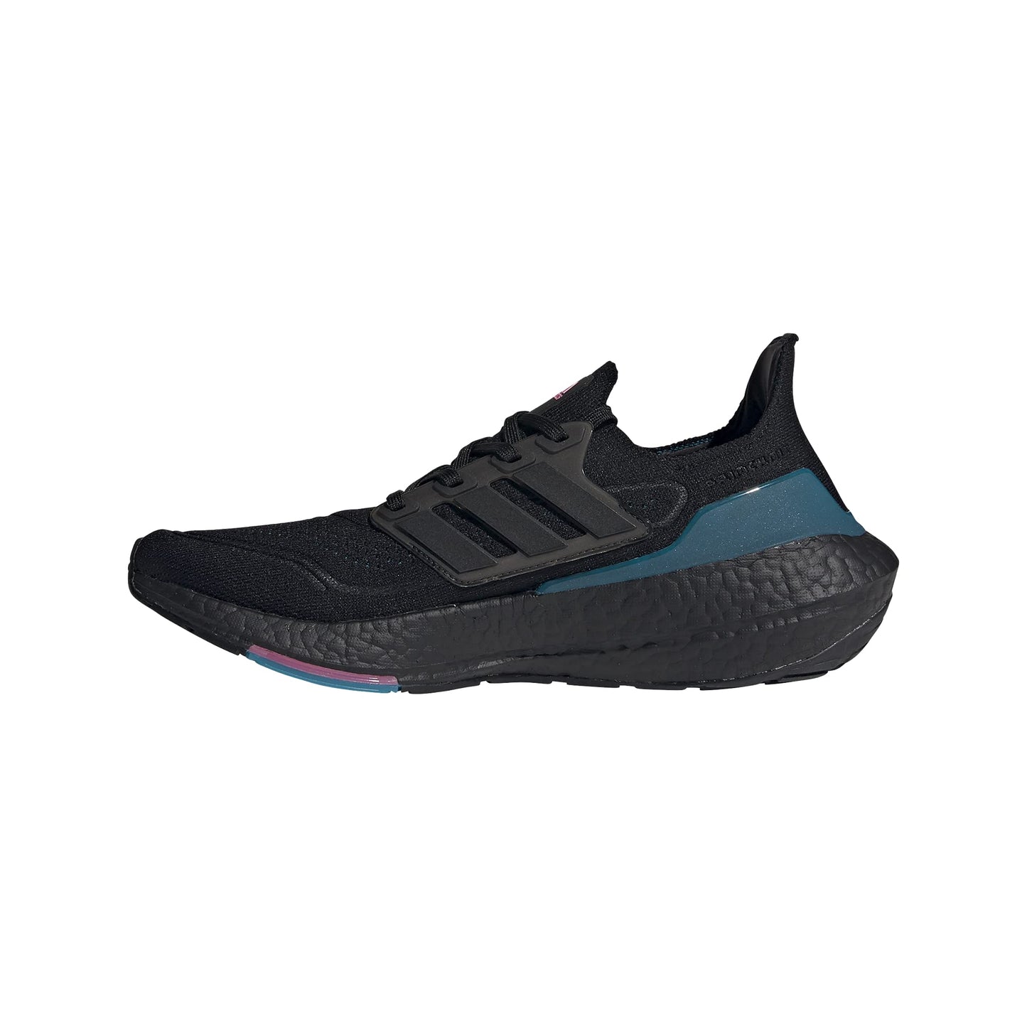 adidas Mens Ultraboost-21 Running Shoes Black/Carbon/Active Teal 7.5 - Renee Lane Company