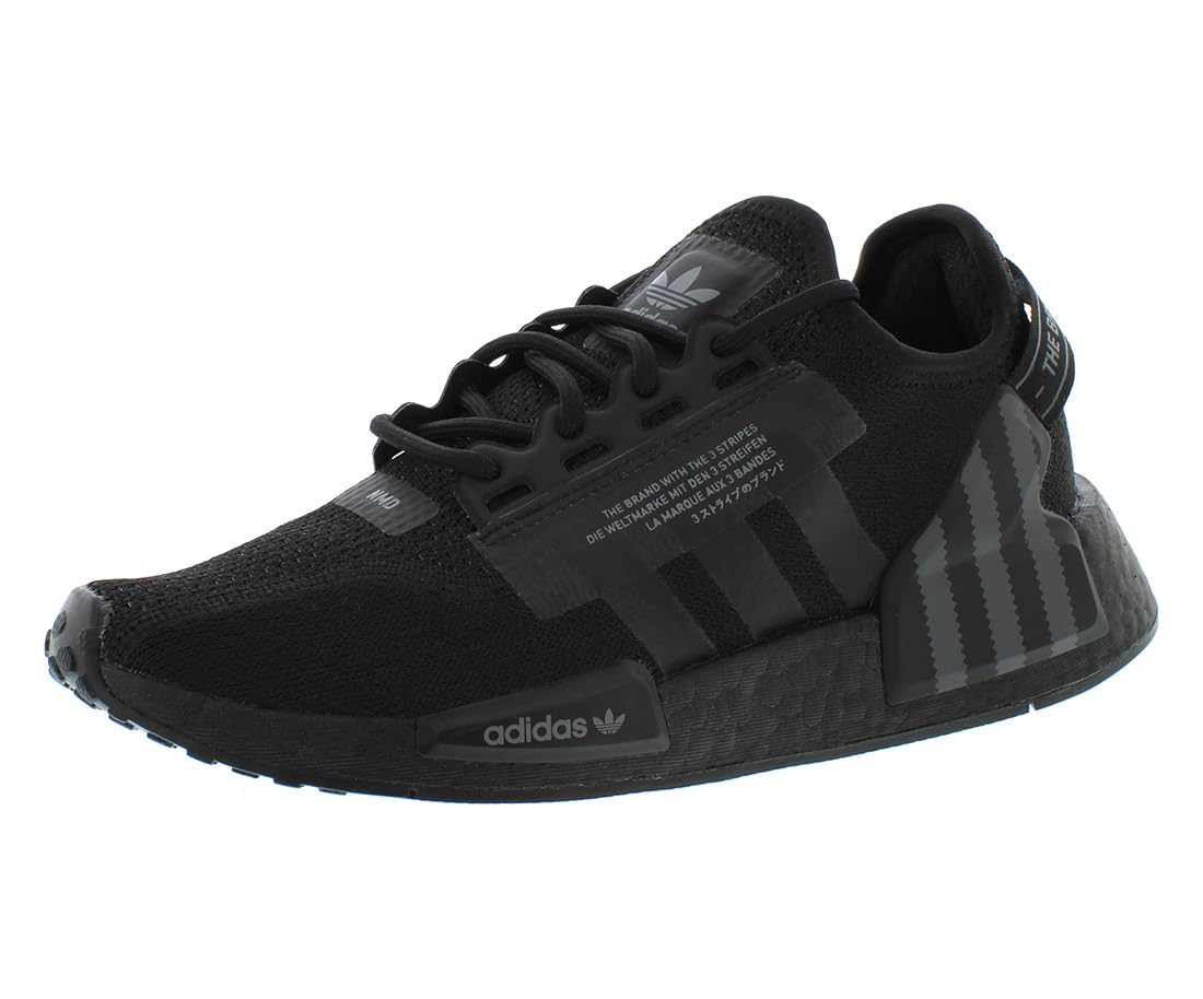 adidas NMD R1 V2 GS Boys Shoes Size 5.5 Color: Black/Grey-Black/Pitch Black - Renee Lane Company