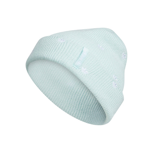 adidas Originals AOP Embroidery Cuff Fold Beanie Halo Mint Green/White One Size - Renee Lane Company
