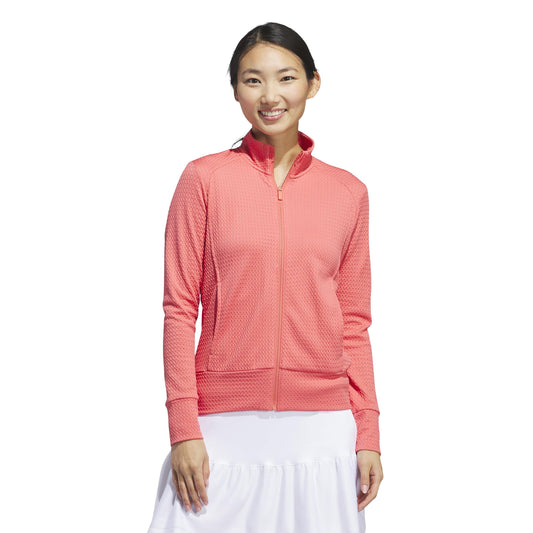 adidas Standard Womens Ultimate365 Textured Jacket preloved Scarlet - Renee Lane Company