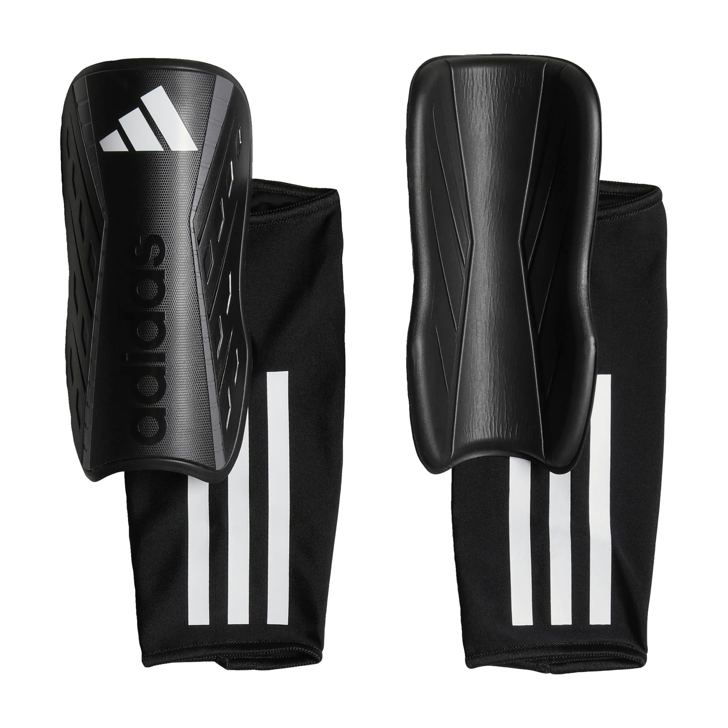 adidas Unisex-Adult Tiro Soft Ground League Shin Guards Black/White/Iron Metallic Large - Renee Lane Company