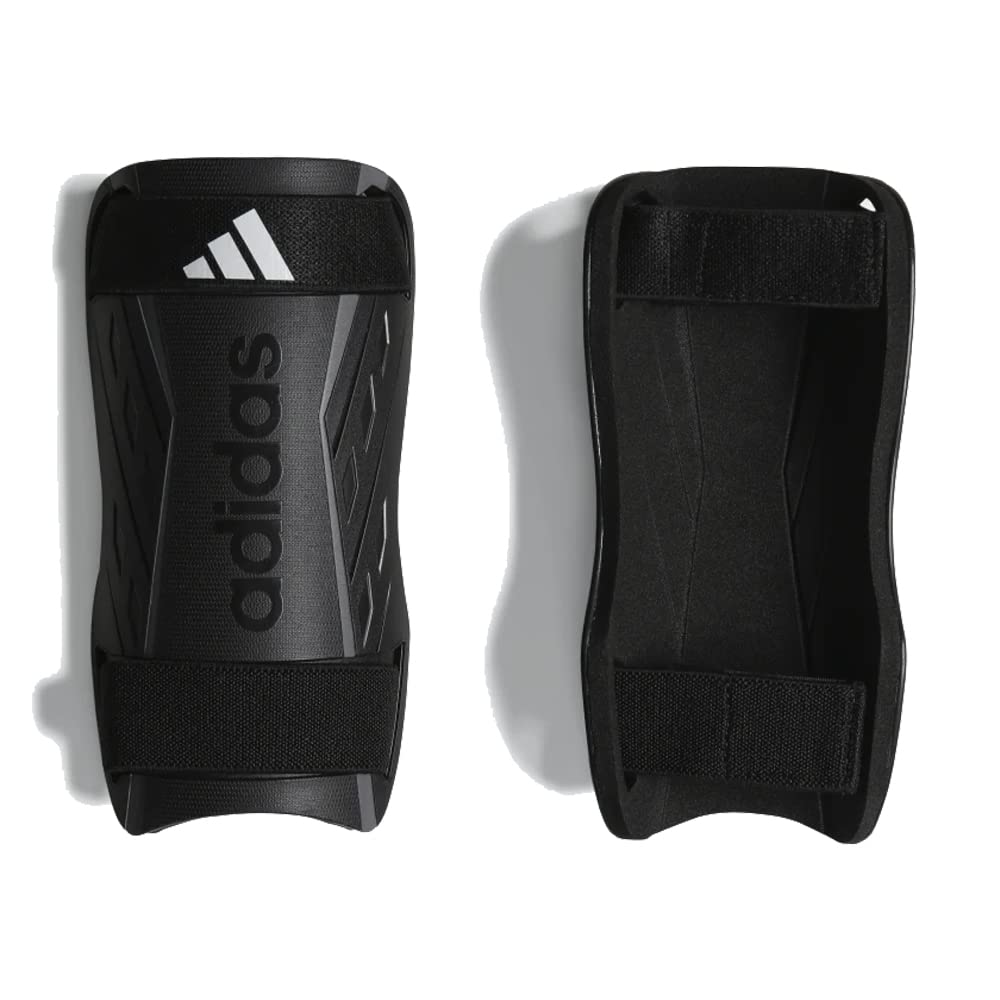 adidas Unisex-Adult Tiro Soft Ground Training Shin Guards Black/White/Iron Metallic X-Small - Renee Lane Company